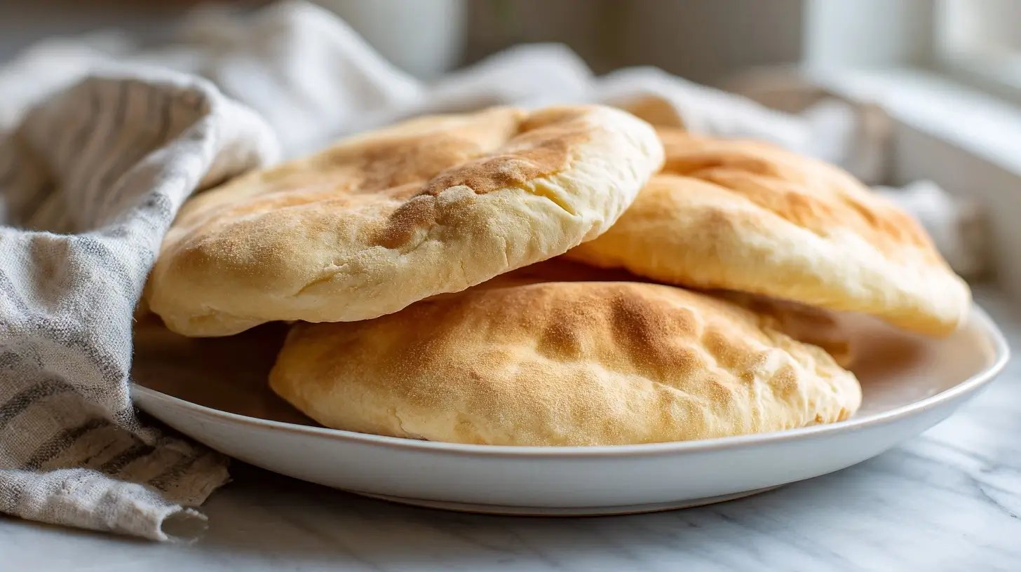 Heerlijke pitabroodjes bereid in de airfryer.