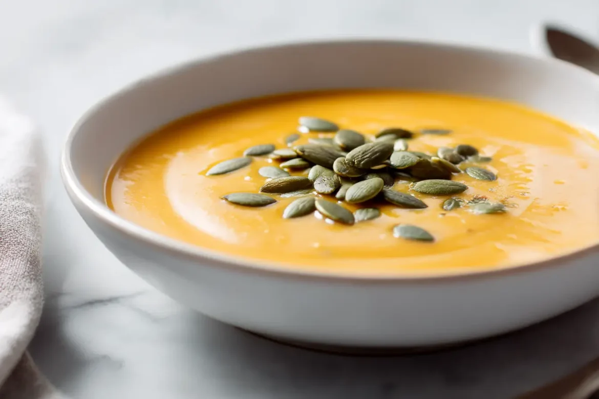 Heerlijke pompoensoep uit de airfryer.