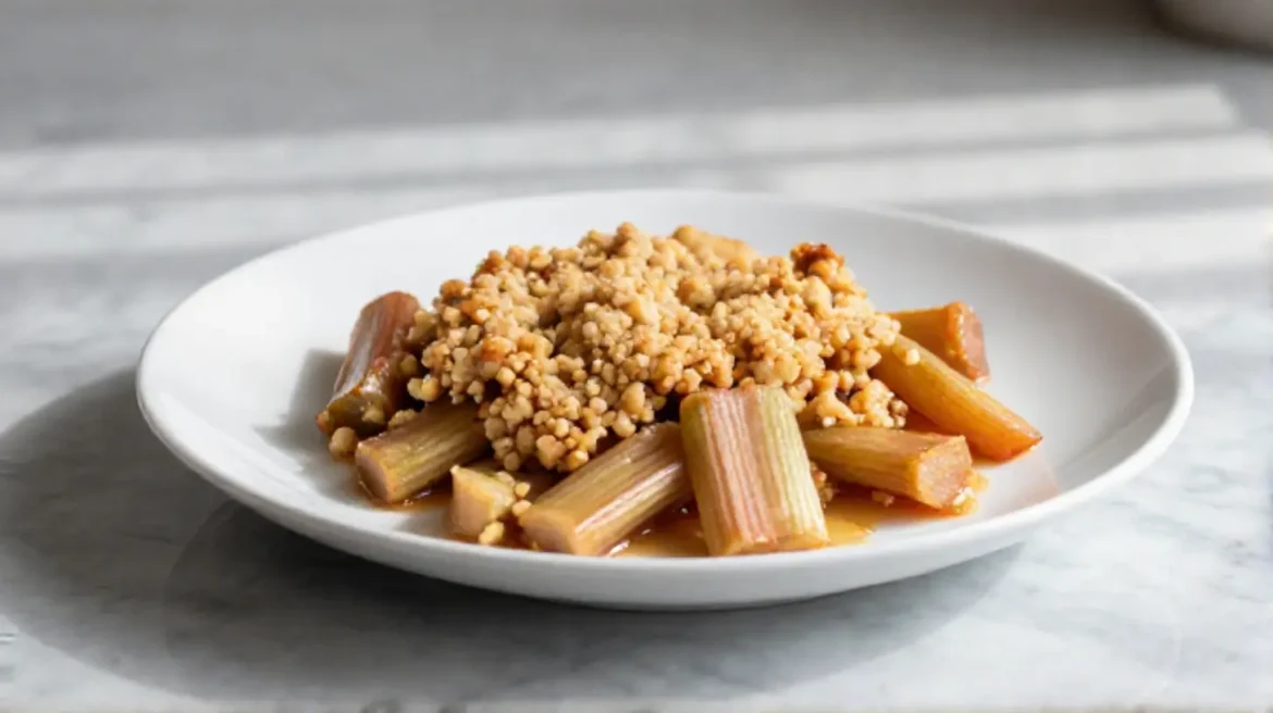 Rabarbercrumble in de Airfryer