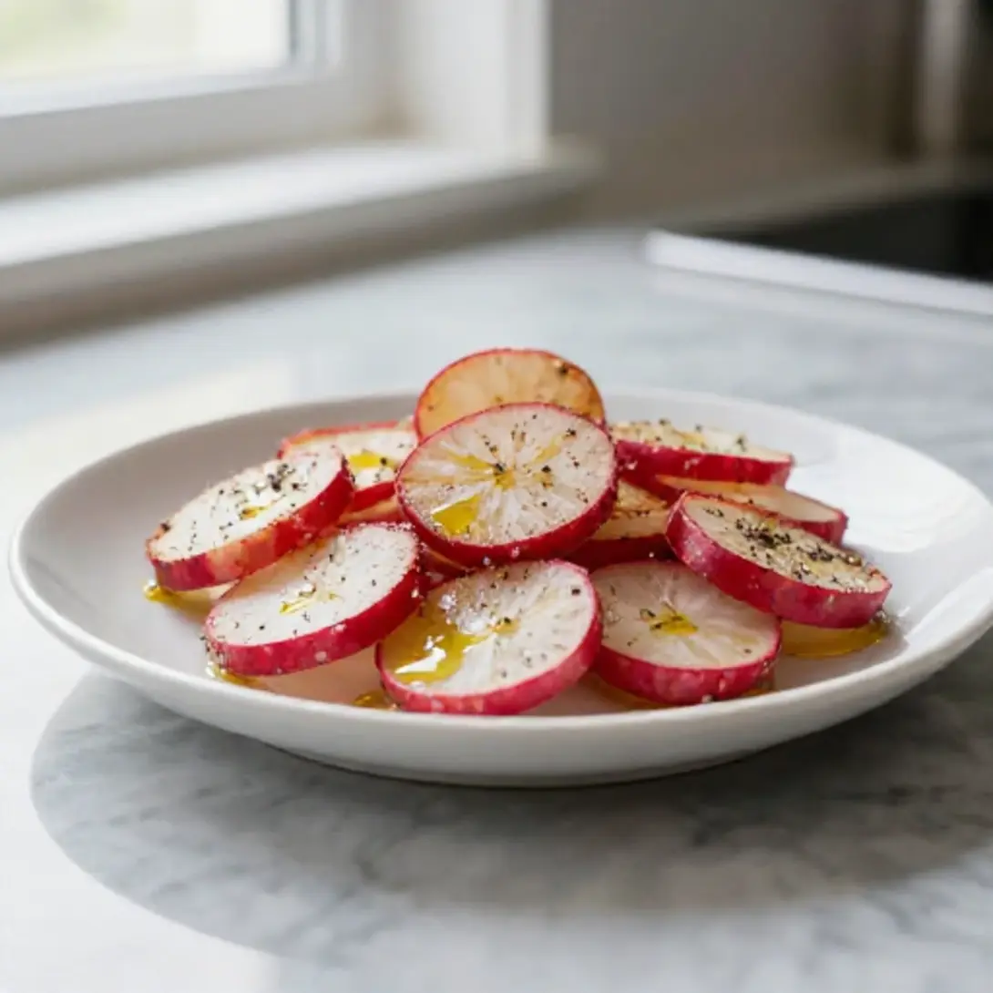 Radijs bereid in de airfryer voor een krokante smaak.