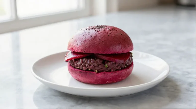 Heerlijke rode bietenburger bereid in de Airfryer.