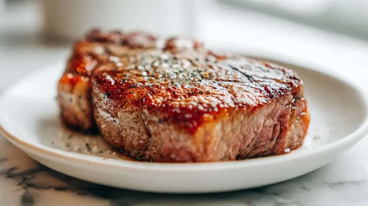 Heerlijke rundervinken bereid in de airfryer.