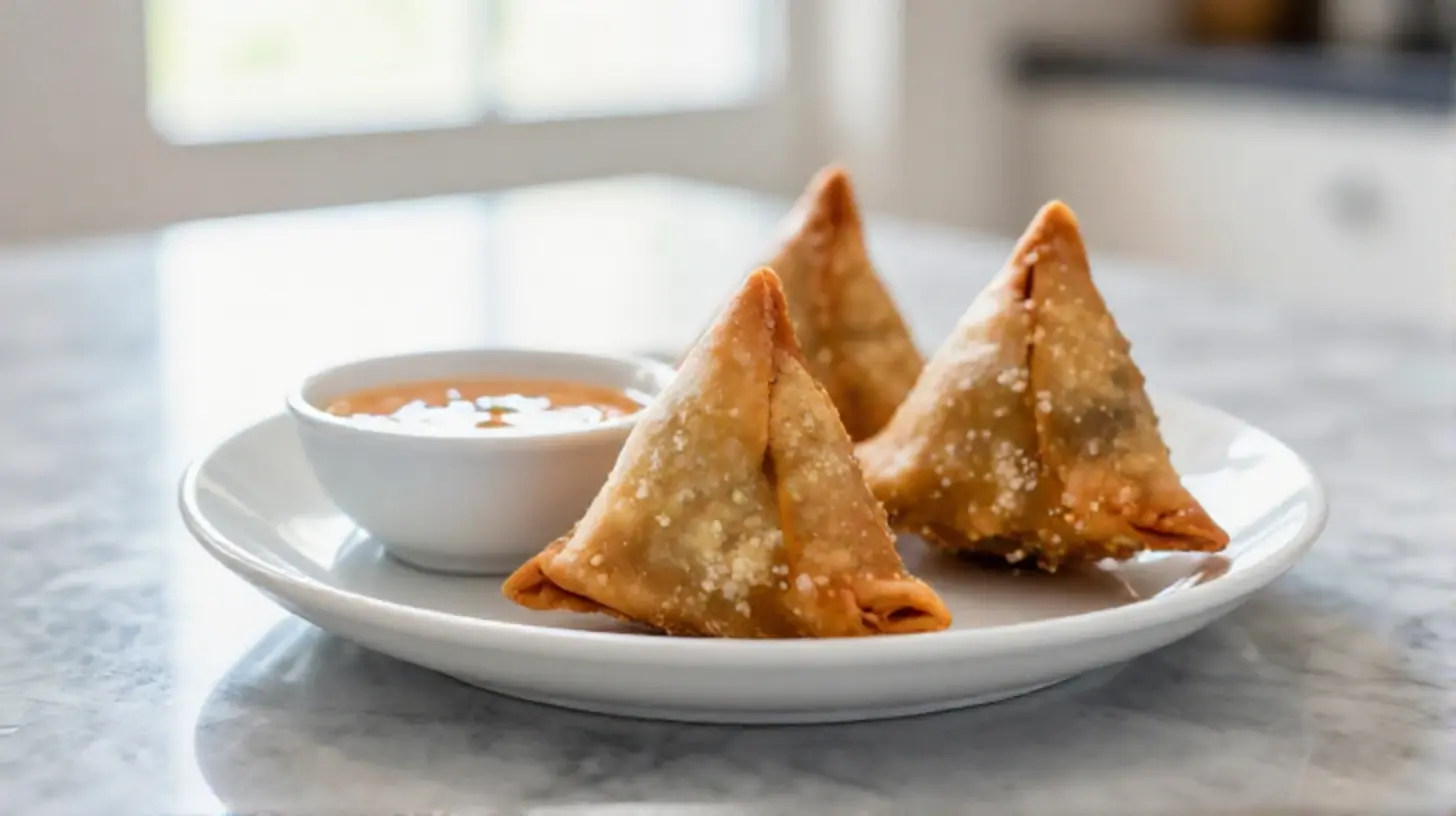 Heerlijke samosa's bereid in de airfryer voor een knapperig resultaat.