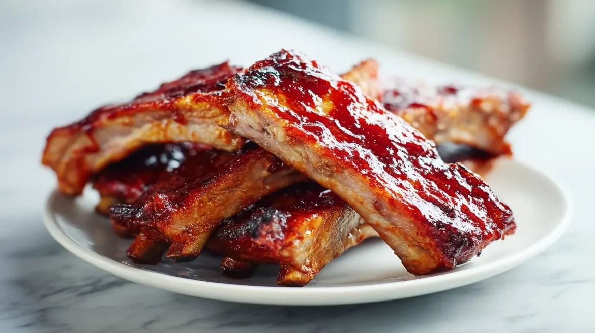 Heerlijke spareribs bereid in de airfryer.