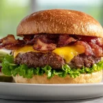 spekburger bereid in de airfryer