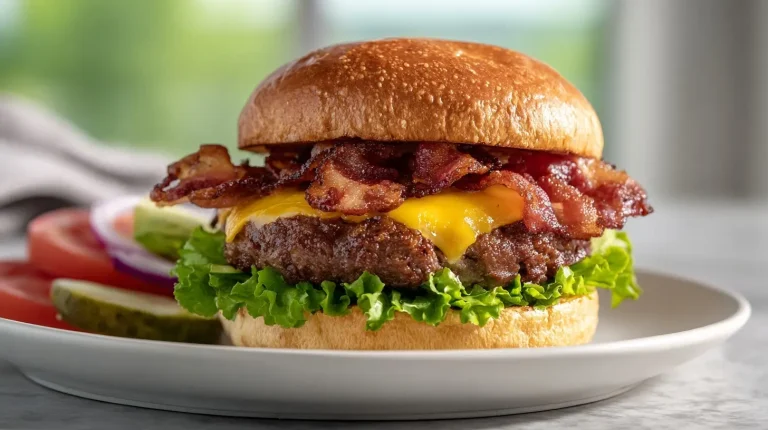 spekburger bereid in de airfryer