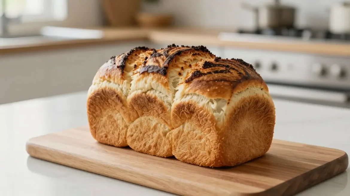 Tijgerbrood in de Airfryer Vers gebakken tijgerbrood uit de Airfryer met een krokante korst en luchtige binnenkant.