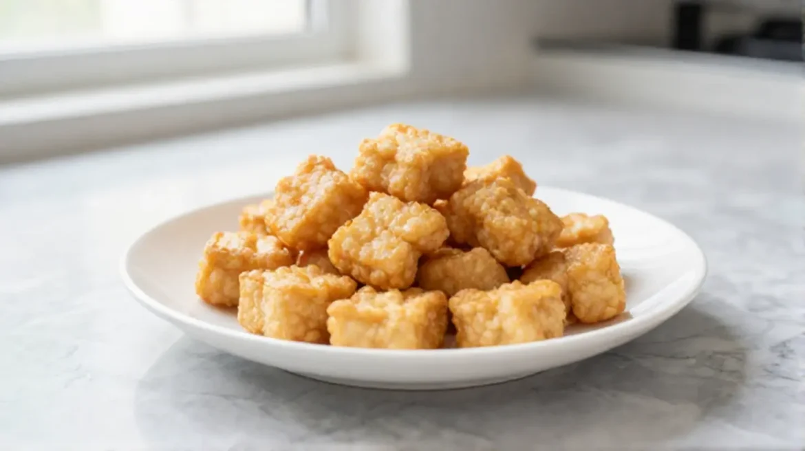 Heerlijke tofu nuggets bereid in de Airfryer.
