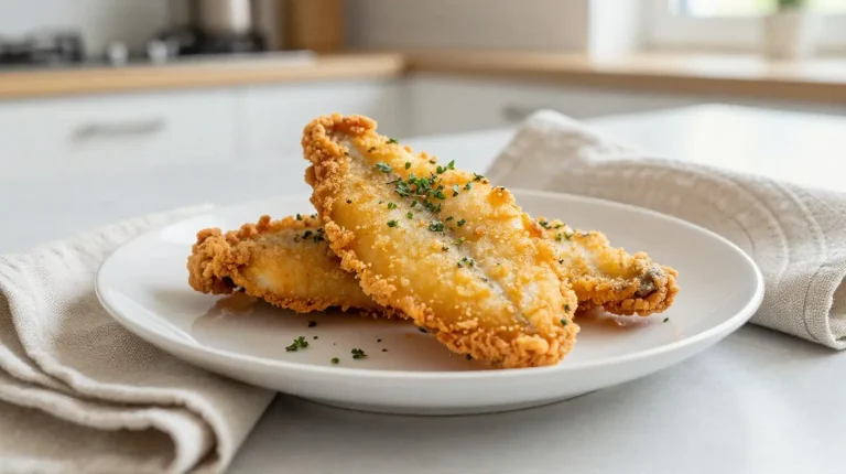 Heerlijke tongfilet bereid in de Airfryer met een krokante buitenkant.