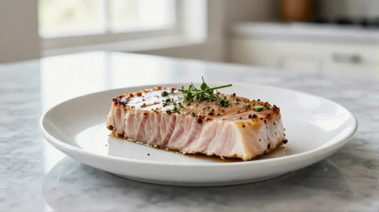 Heerlijke tonijn steak bereid in de airfryer.