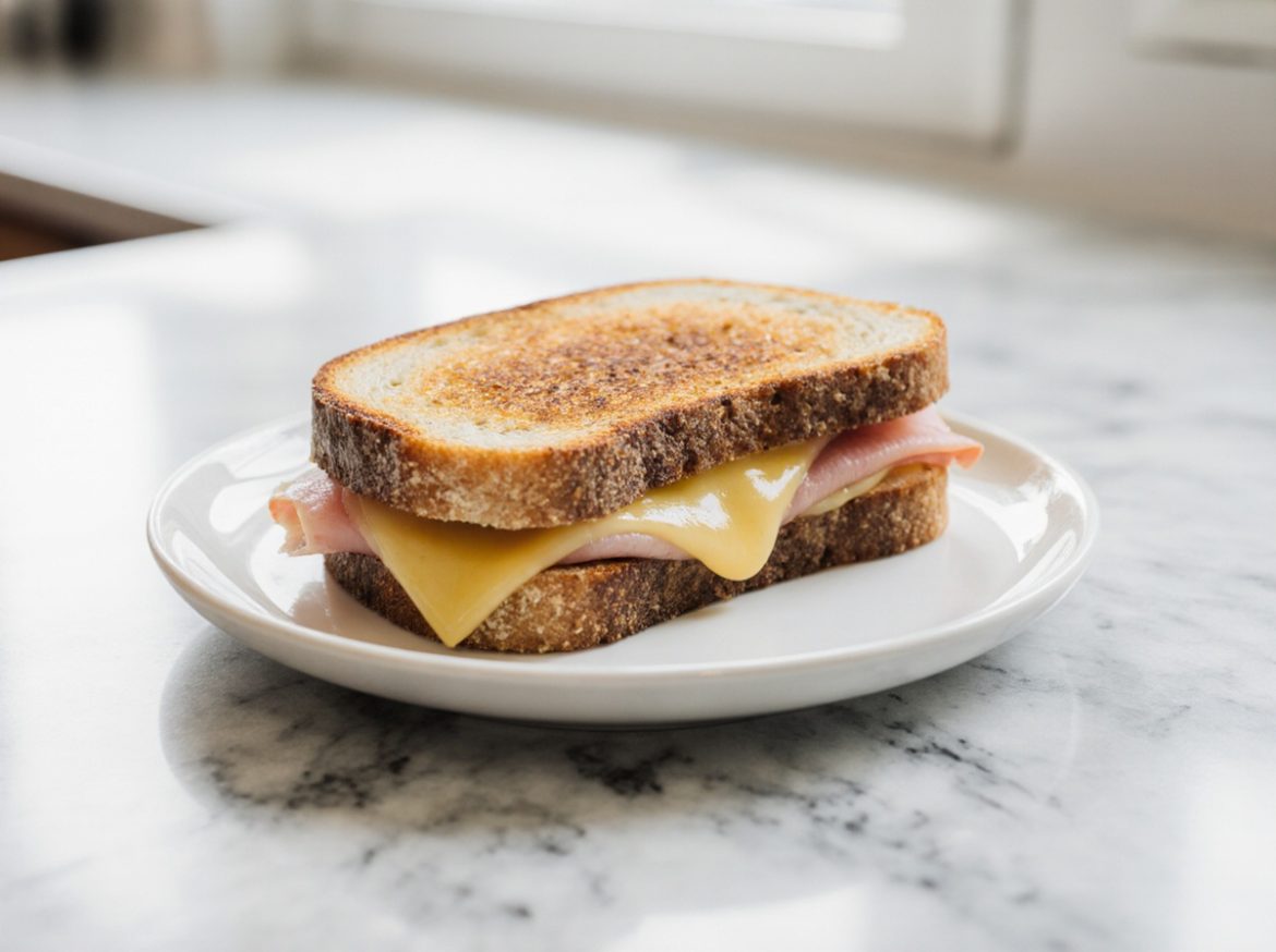 Heerlijke tosti gemaakt in de airfryer.