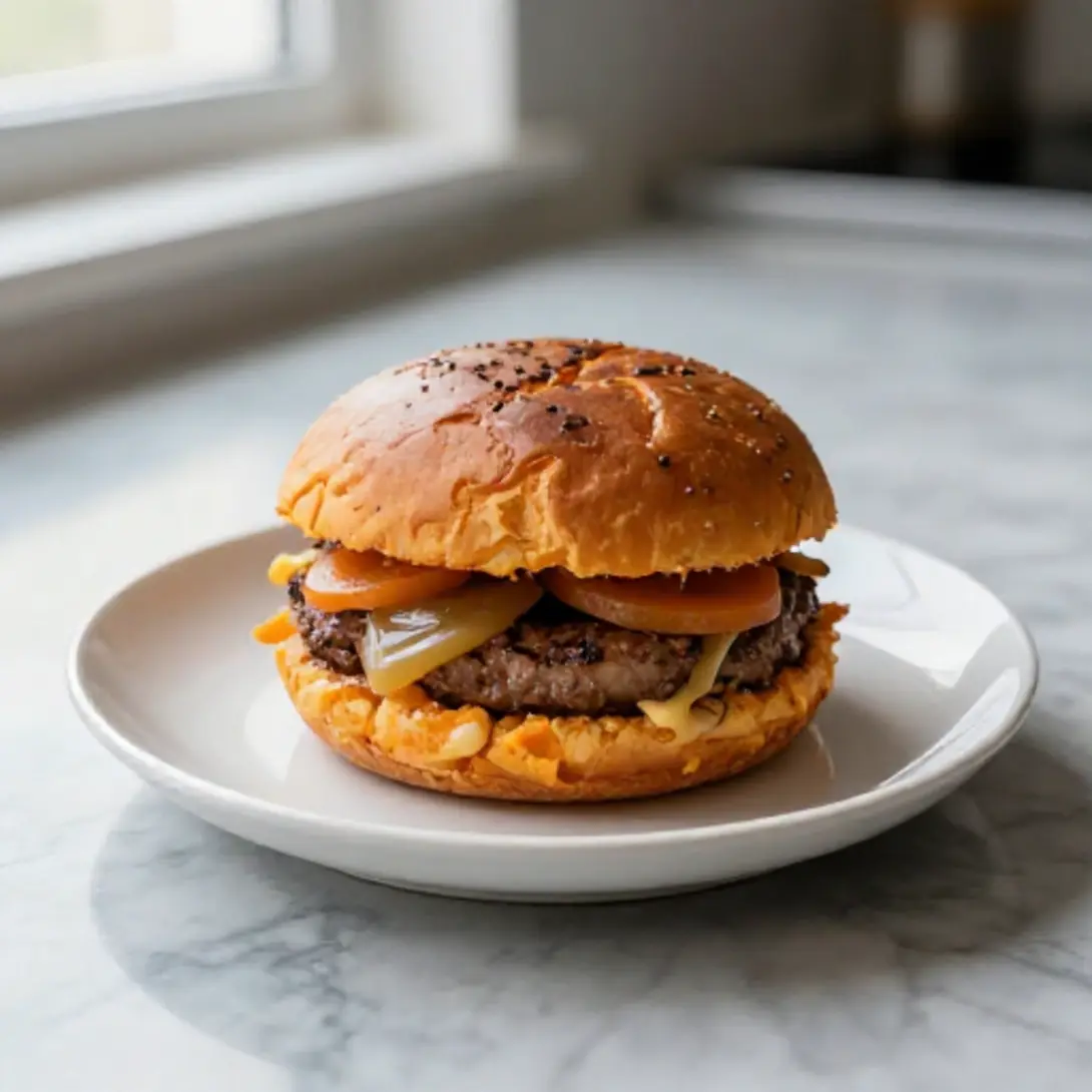 Zoete aardappelburger in de Airfryer