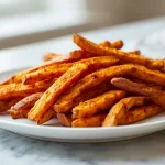 Zoete aardappelfriet uit de airfryer