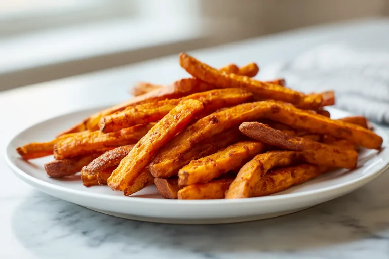 Zoete aardappelfriet uit de airfryer